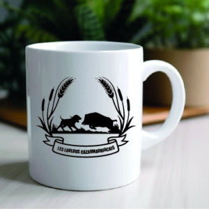 Mug blanc personnalisée avec logo association de chasse